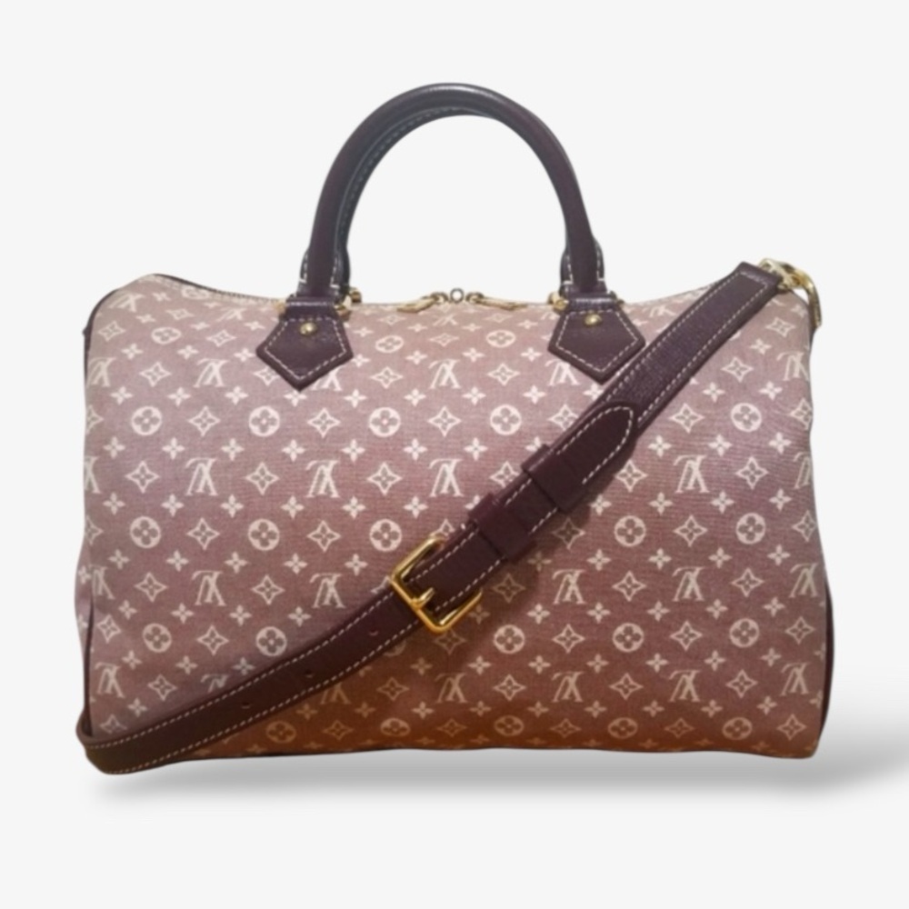 Louis Vuitton Burgundy Idylle Speedy Bandolier 30 Monogram Bag - Picture 2 of 15